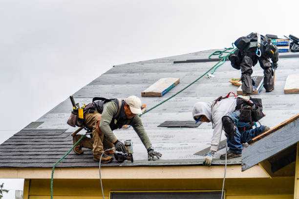 Professional Gutter Installation technician working in Cross Timbers, MO